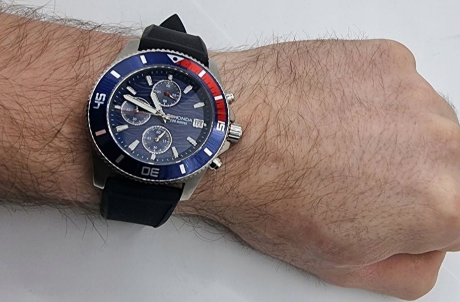 Przepiękny zegarek diver  SEKONDA nurek WR200  30114.27 PEPSI