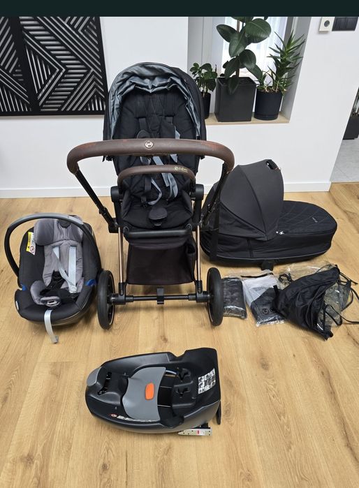 Cybex Priam 2.0 Gold Rose 3w1 + dodatki