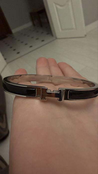 Браслет Hermes Clic H черный