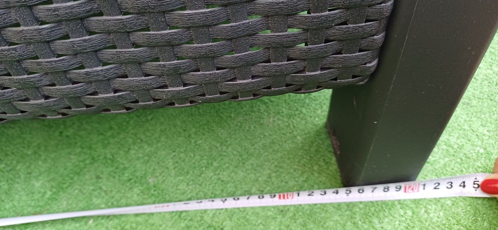 KETER sofa ogrodowa 2 os/ ławka tarasowa rattan grafit