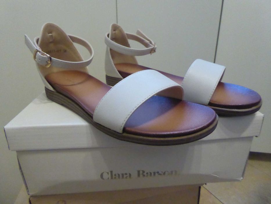 Nowe sandały Clara Barson beż rozmiar 38