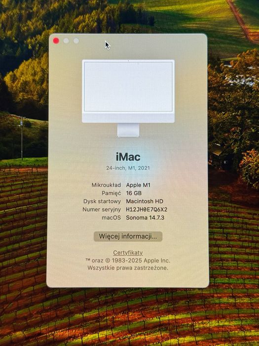 iMac 24” M1 (2021) - 16GB RAM/ macOS Sonoma