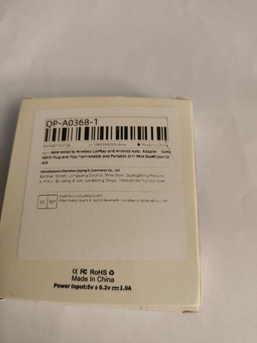 Mikro USB Adapter przewodowy na bezprzewodowy Carlinkit