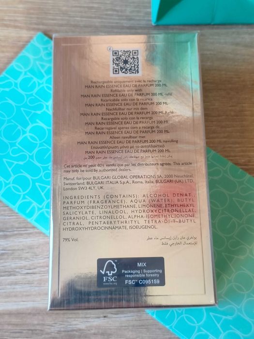 BVLGARI MAN RAIN ESSENCE woda perfumowana 100 ml