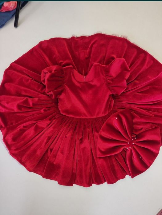 Дитяча святкова червона сукня/Детское красное платье на праздник