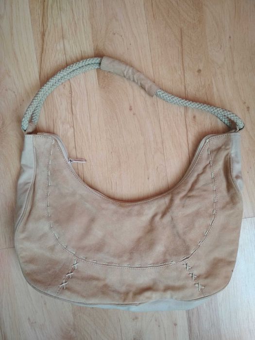 Beżowa torebka materiałowa