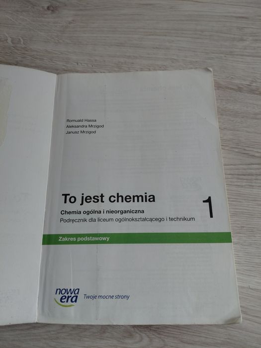Podręcznik do chemii - kl. 1 szkoła średnia