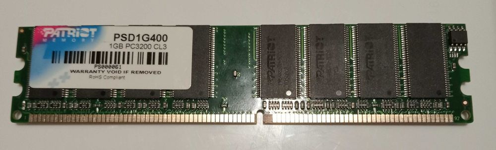 Оперативная память Patriot 1GB PC 3200R-400 PC-3200