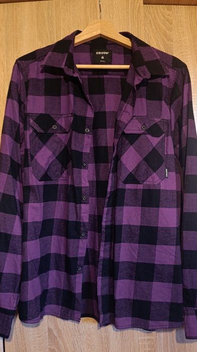 Fioletowa koszula w kratę