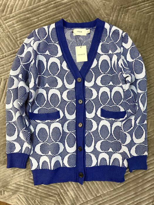 Кардиган Coach синій оригінал
