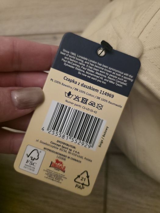 Czapka z daszkiem Lonsdale