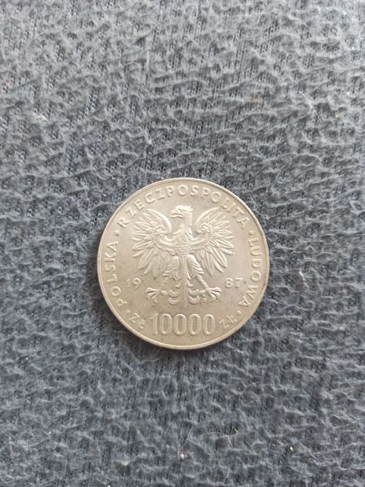 Polska 10000 Złotych Jan Paweł II 1987 Srebro