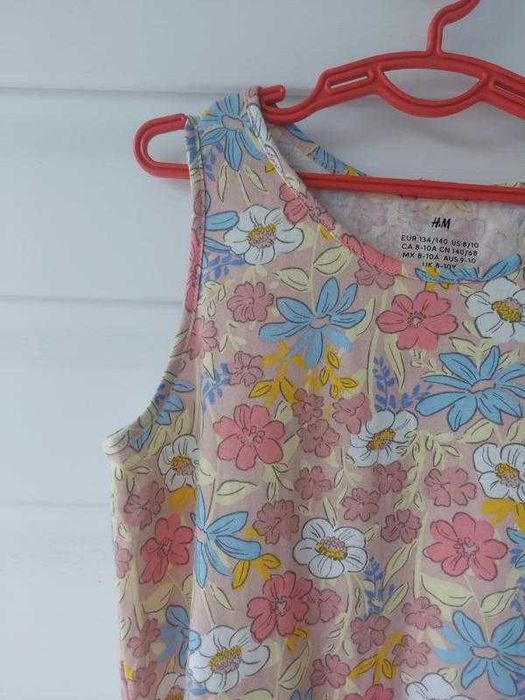 Бавовняна сукня з малюнком в квітковий принт h&m