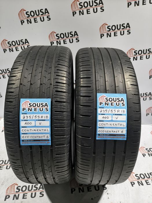 2 pneus semi novos 235-55R18 Continental - Ofera dos Portes