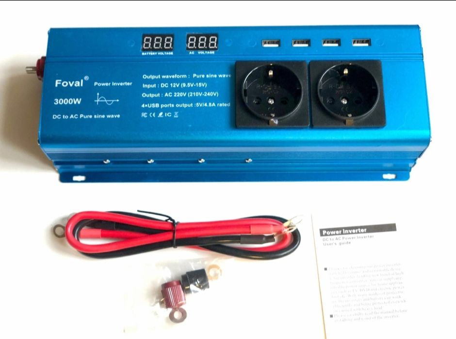 Інвертор FOVAL 3000вт чиста синусоїда