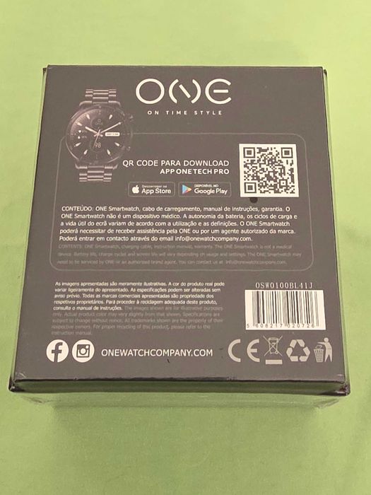 Relógio Smartwatch ONE - Pulseira Metálica (novo e selado)