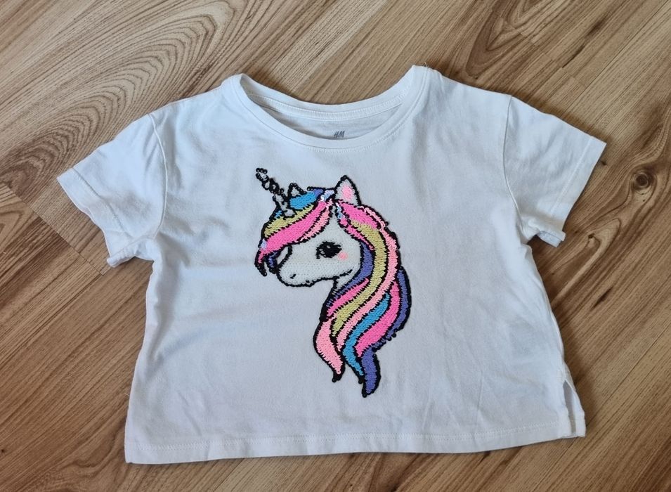 T-shirt unicorn  roz.104 H&M