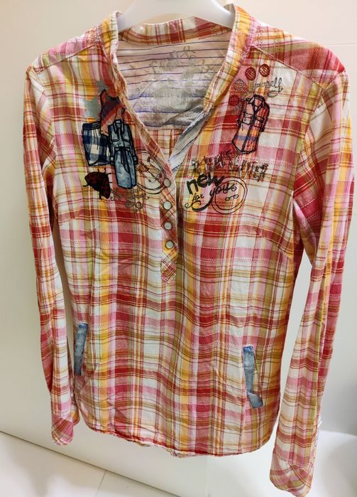 Blusa rosa, laranja, como Nova, Desigual, S