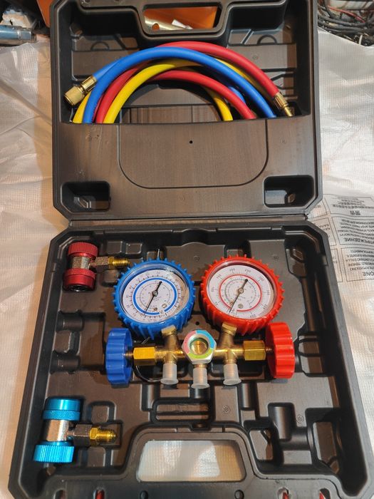 Kit manómetros para carregamento de ar condicionado
