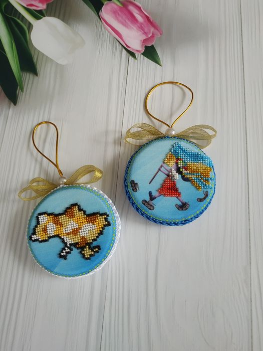 Прикраси новорічні кульки