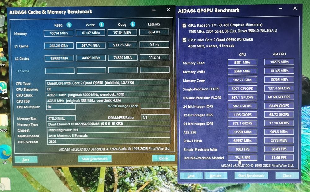 Intel Core 2 Quad Q9650 3GHz OC 4.3GHz  +1.3GHz Yorkfield  LGA 775