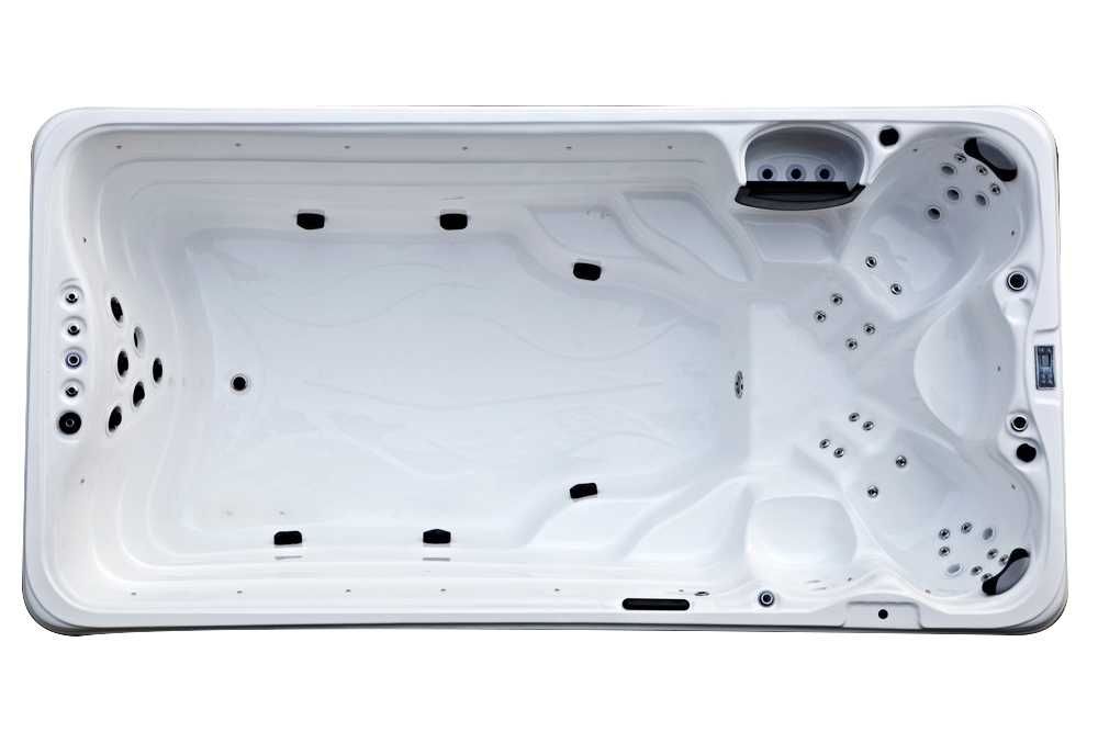 Basen spa z przeciwprądami + wanna z hydromasażem KORSYKA