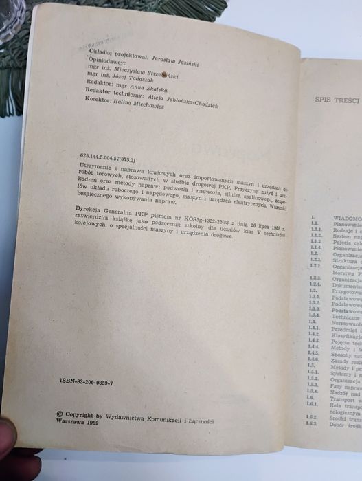 Stara książka Naprawa maszyn torowych PKP PRL