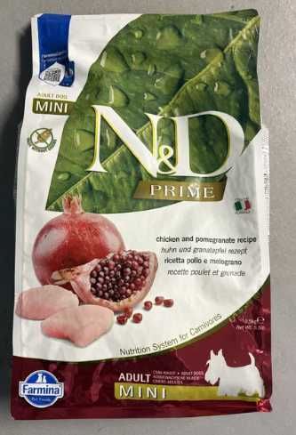 Farmina N&D bezzbożowa karma dla psa premium rasy małe 5kg +gratisy