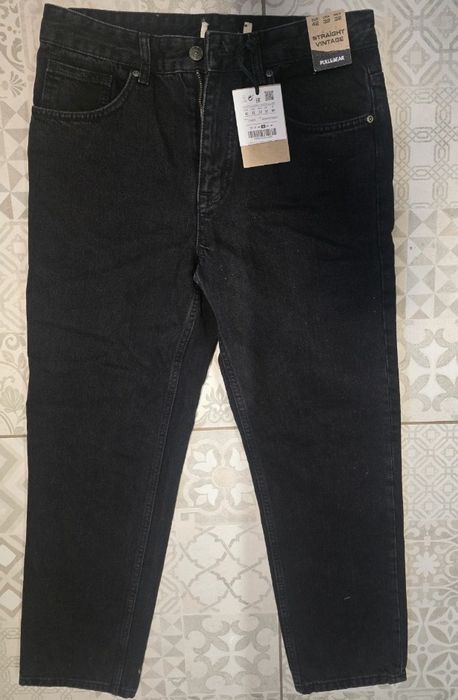 Nowe czarne dżinsy vintage Pull Bear rozmiar 42