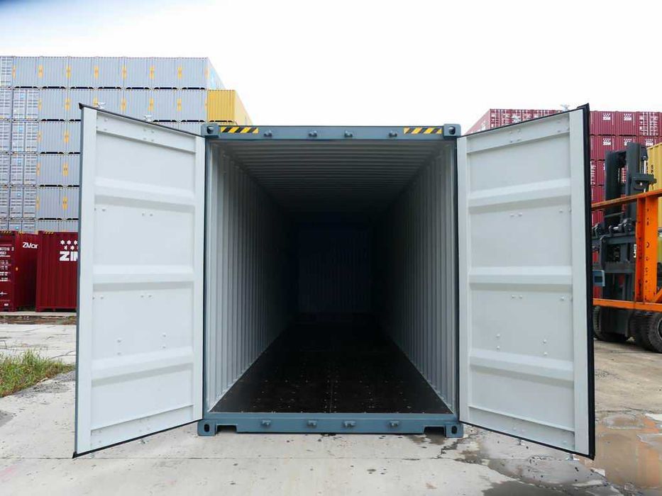 Kontener morski, magazynowy 40'HC, nowy, One Way, grafitowy, RAL7016.