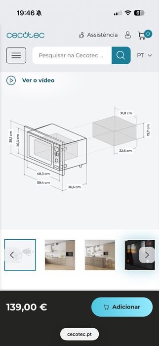 Micro-ondas Cecotec de Encastras novo