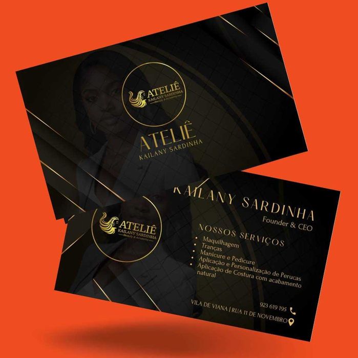 Cartões de Visita Laminados Premium | Design Personalizado + Envio