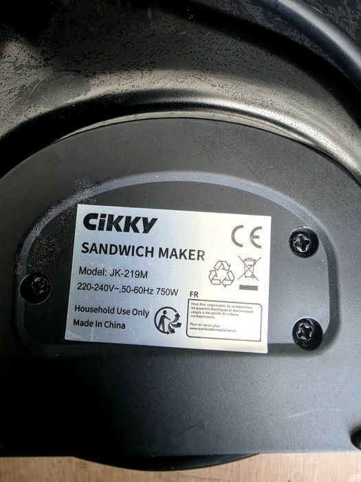 CIKKY opiekacz 3w1 750 W, gofrownica, grill, sandwich maker