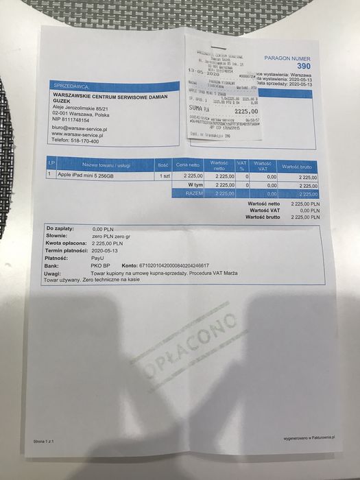 iPad mini 5, 256GB, wi-fi LTE Space Gray