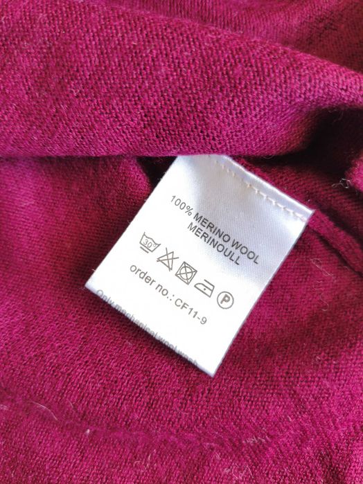 Sweter bordowy 100% merinowool