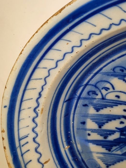 Prato grande covo faiança antigo ( Portes grátis)