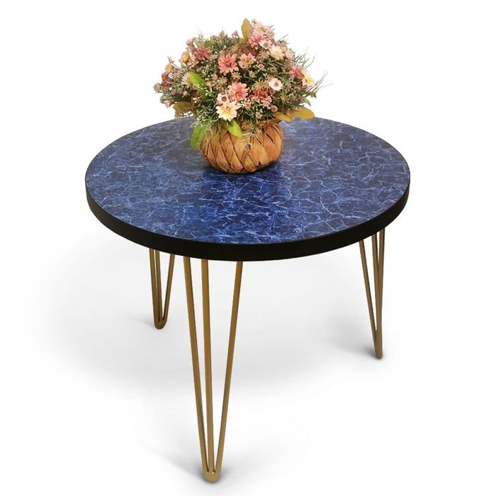 Журнальний столик "Синій мармур"