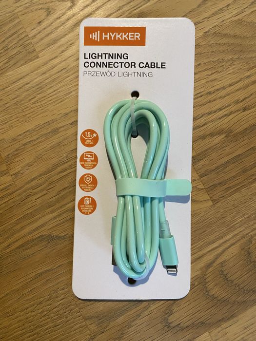 Kabel Do Iphone Lightning 1,5 M Hykker Solidny