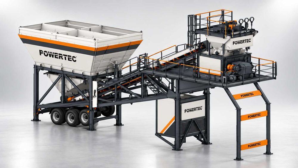 Mobilny węzeł betoniarski POWERTEC MOBILE 100 90-100 m³/h | 2,0 m³