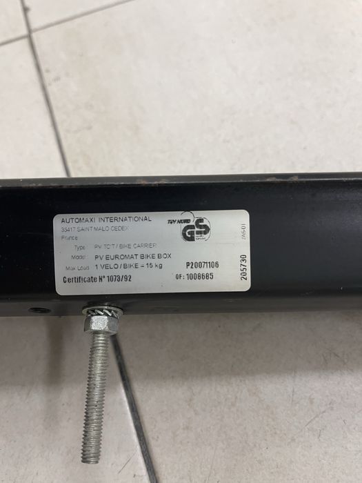 Calha para transporte bicicleta