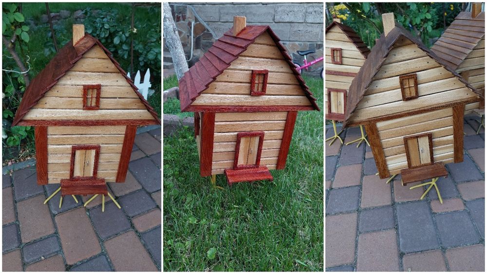 Садовий декор колодязь, млин, будинок баби Ягі, Лелека, свинки, янголи