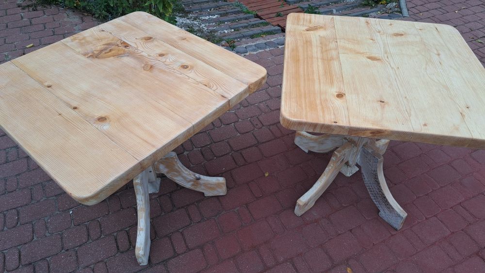 Stół drewniany 80x80 2 sztuki