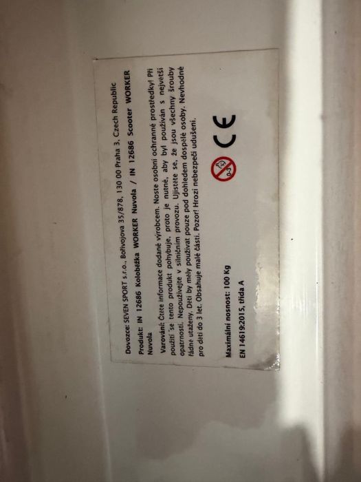 Самокат Worker, виробництво Чехія