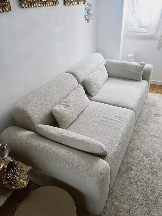 Sofá Chenille Creme Bege