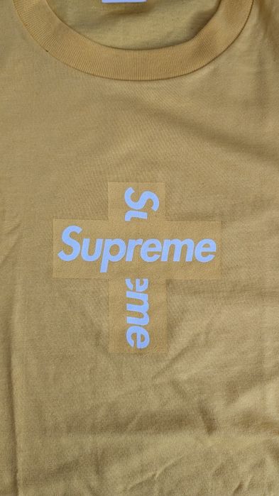 Supreme Cross Box Logo L Yellow