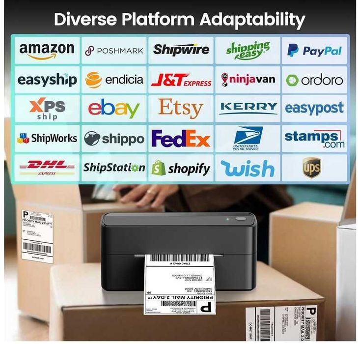 Drukarka etykiet wysyłkowych 4x6" Bluetooth Phomemo 241BT