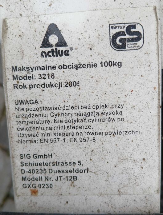 Stepper Active 100 kg do naprawy