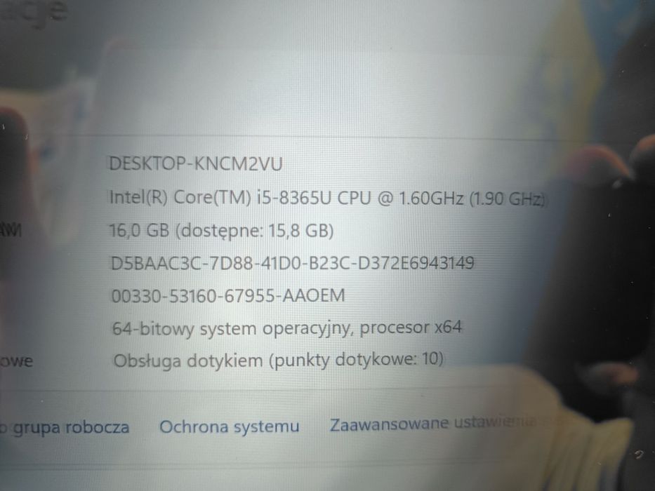 DELL 5410 Nvme 250m2, 16Gb. DDR4, i5,dotyk