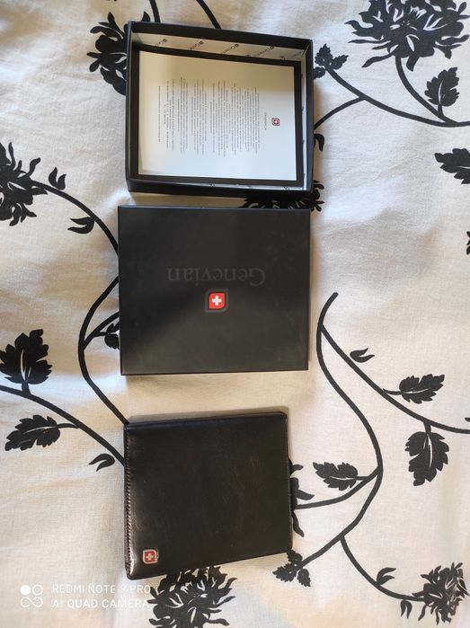 GENEVIAN eleganckie skórzane etui na wizytówki/karty kredytowe. TANIO!