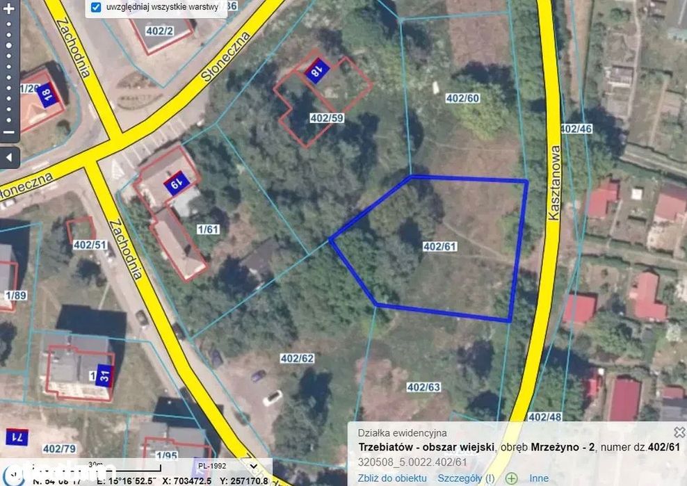 Mrzeżyno | 1200 m² | 500 m od plaży | BŁĘKITNA FLAGA